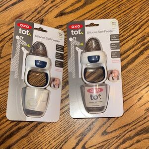 OXO Tot Silicone Self-Feeder - set of 2 - NWT